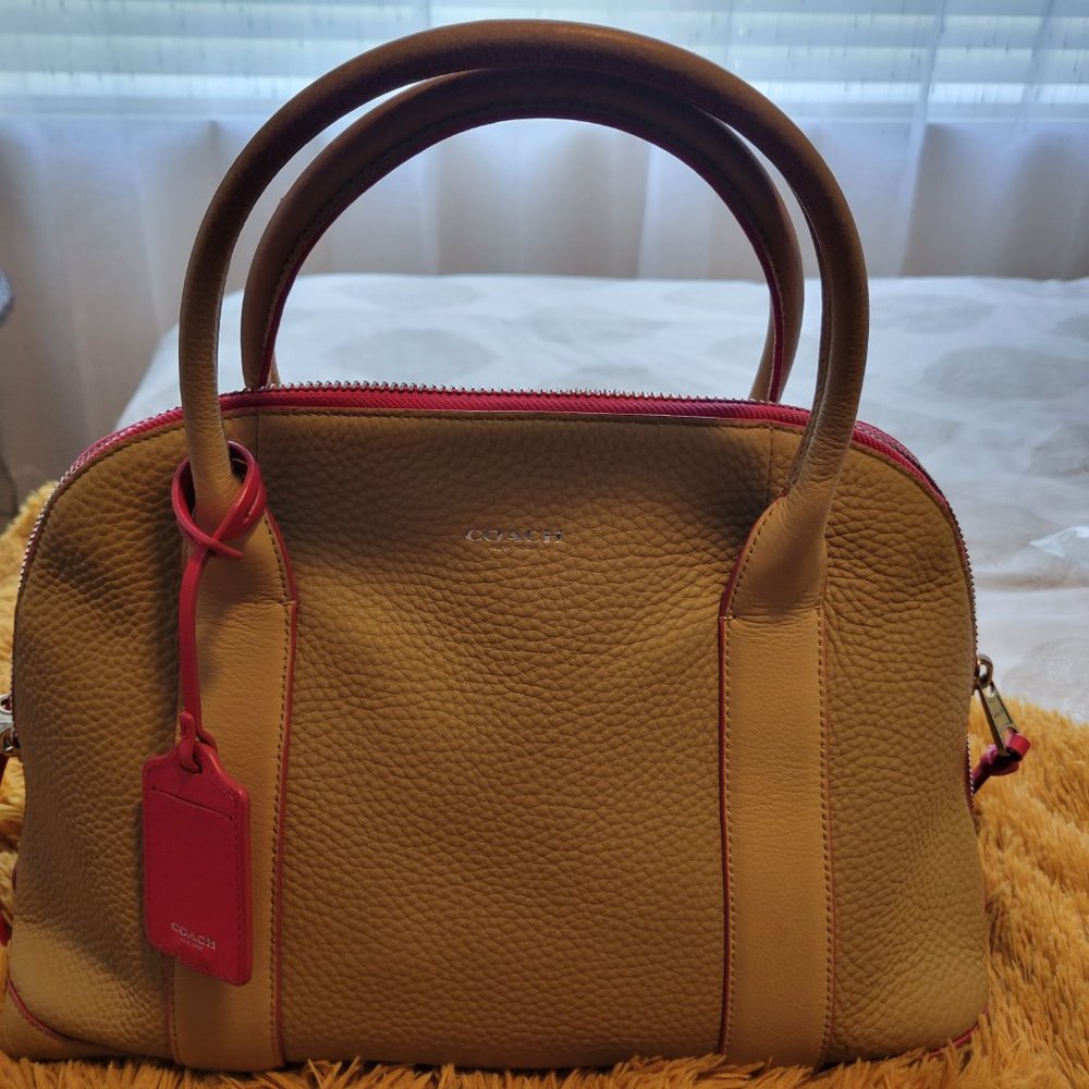 Coach Preston Bleeker Pebbled Leather Satchel
